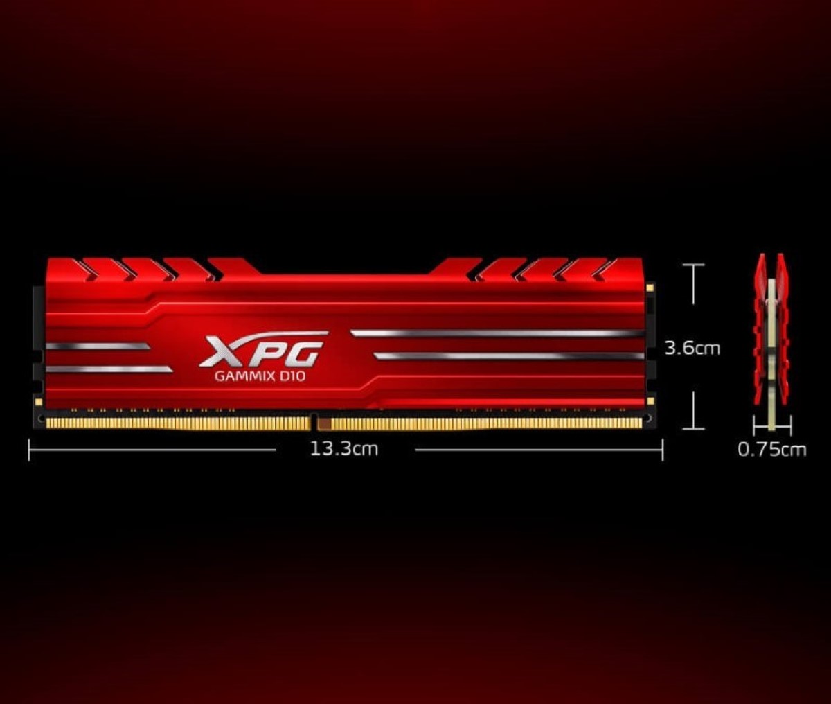 DDRam 4 Adata 8GB/2400 XPG GAMMIX D10 Red